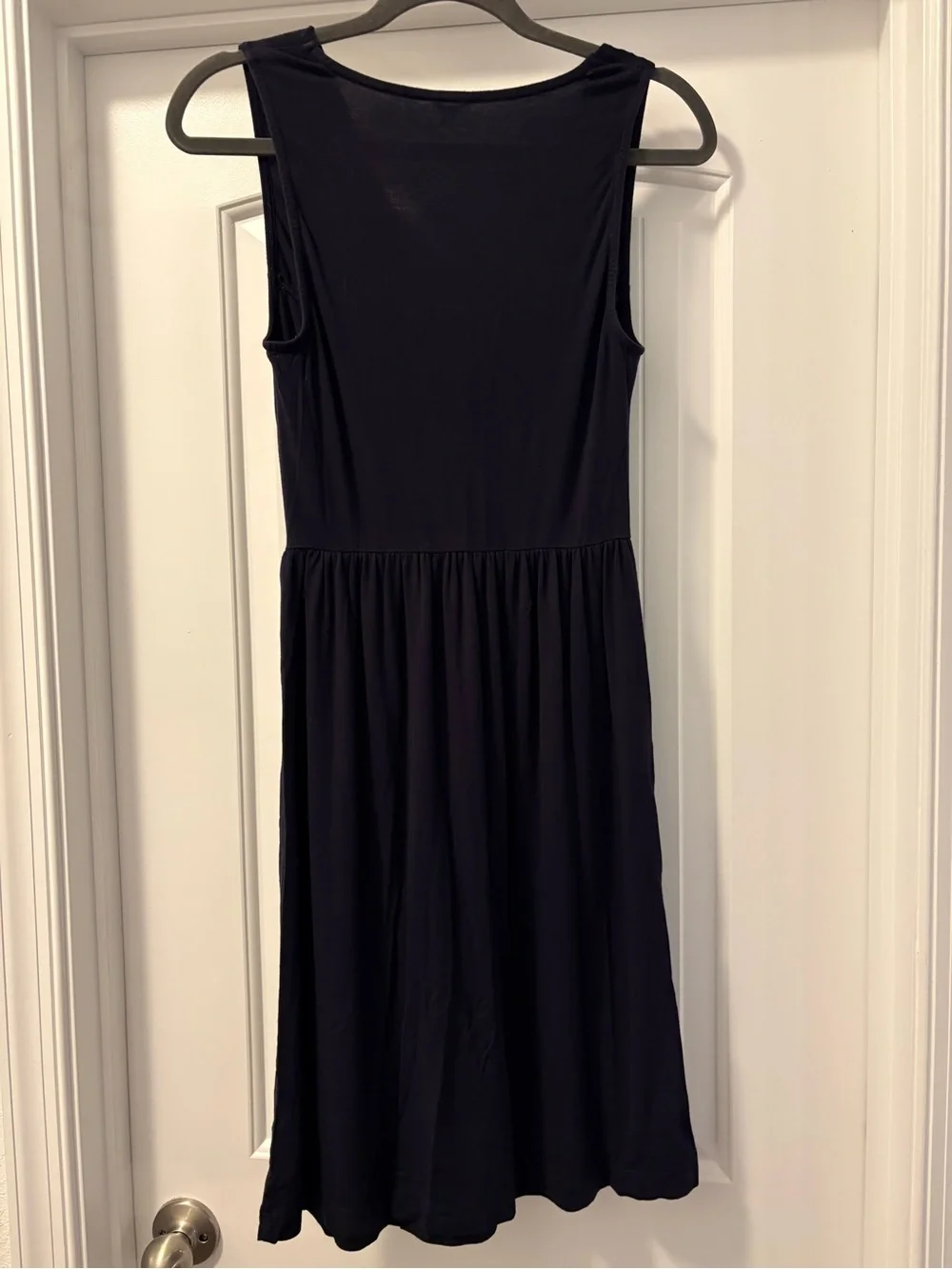 J. Crew Navy Twist-Front Midi Dress